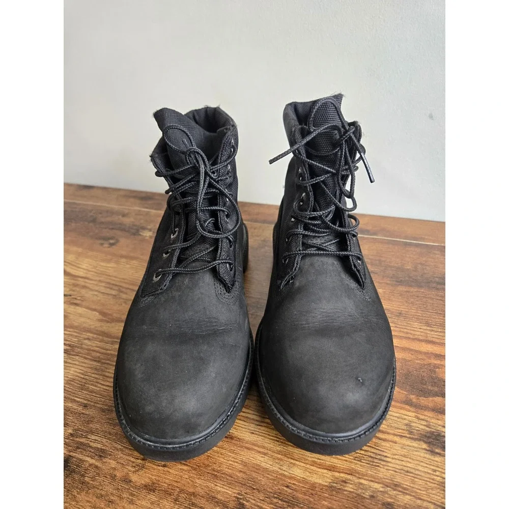 Timberland Radford 6-Inch Boots Boys 4.5 Black Nubuck Canvas A13QO Waterproof